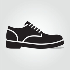 simple and minimal silhouette vector illustrations of a Shoe on a white background