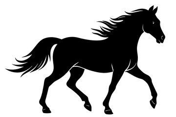 Horse silhouette vector illustration