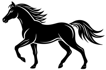 Horse silhouette vector illustration