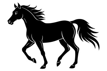 Horse silhouette vector illustration