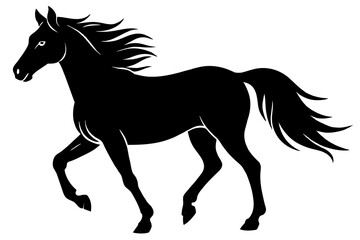 Horse silhouette vector illustration