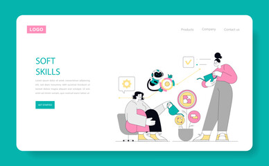 Soft Skills Flat Vector illustration.