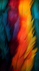 Obraz premium Pattern Background Abstract Image, Colorful Feathers Texture, Wallpaper, Background, Cover and Screen of Cell Phone, Smartphone, Computer, Laptop, Format 9:16 and 16:9 - PNG