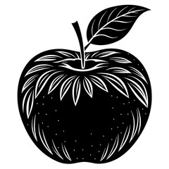 apple silhouette vector illustration
