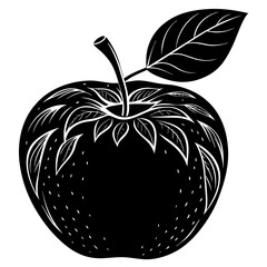 apple silhouette vector illustration