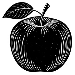 apple silhouette vector illustration
