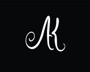 Obraz premium AK,KA VECTOR LOGO MONOGRAM ICON INITIALS