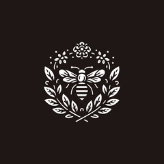 Bee logo design vector