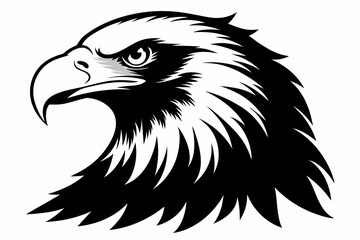 bald eagle black silhouette  icon 