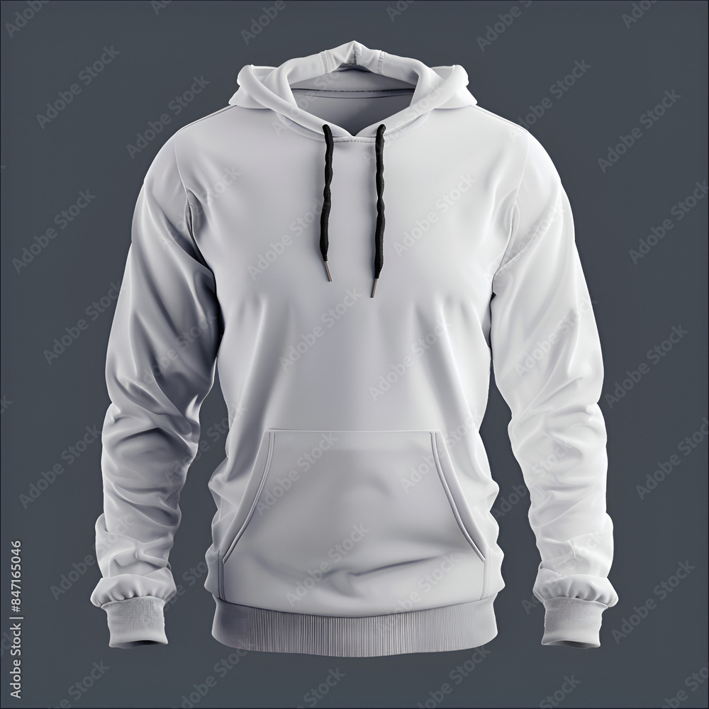 Poster mockup of a sweatshirt with or without hood and drawstring, on a neutral background or appropriate e