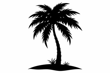 Palm tree silhouette vector art