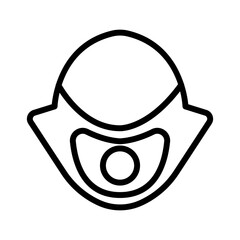 Motorcycle front part line icon. Motorcycle part. Motorcycle spare part icon isolated on white background. Transparent background, minimalist symbol. Vector images