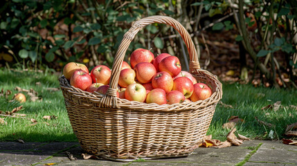 basket with red apples