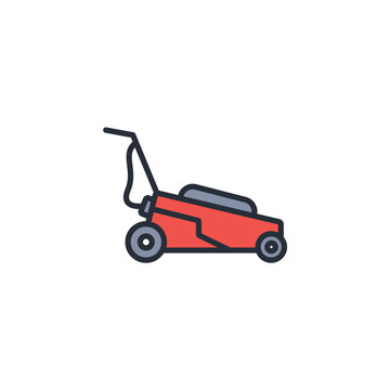 recommend clip art: lawn mower icon. vector.Editable stroke.linear style sign for use web design,logo.Symbol illustration.
