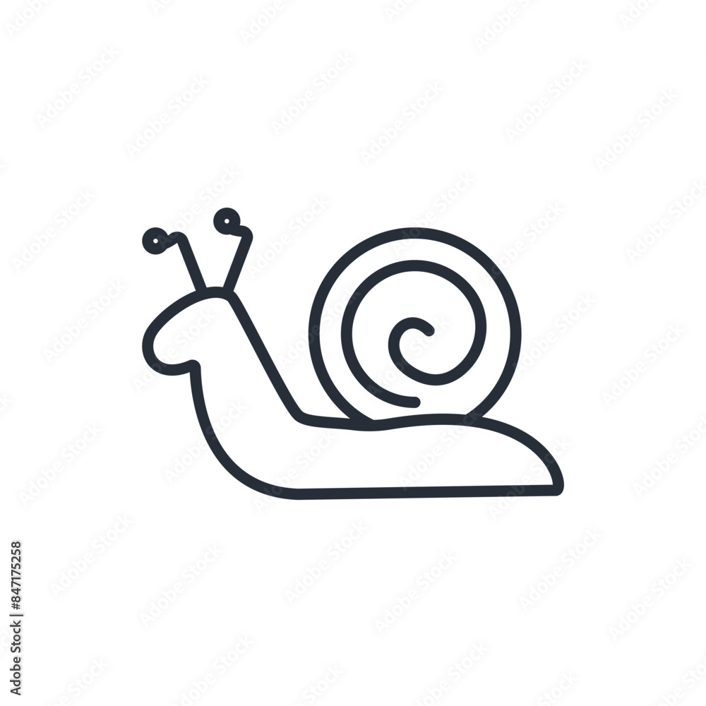 Poster snail icon. vector.editable stroke.linear style sign for use web design,logo.symbol illustration.