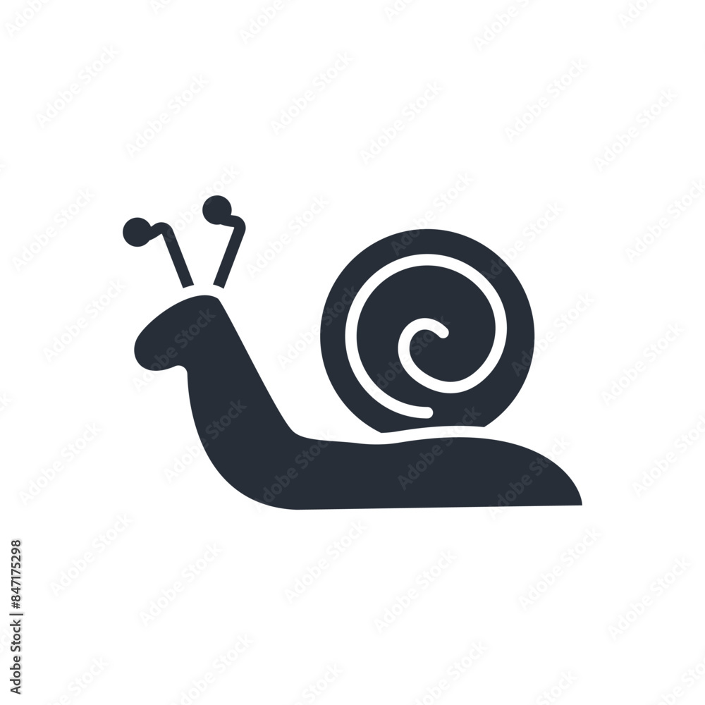 Poster snail icon. vector.editable stroke.linear style sign for use web design,logo.symbol illustration.