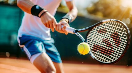 tennis player hitting a backhand shot on a clay court