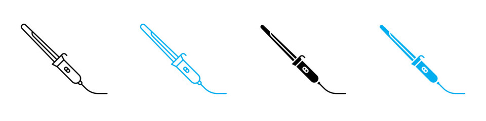 Hair Curling Iron Icon Perfect for Beauty and Hair Styling Tools