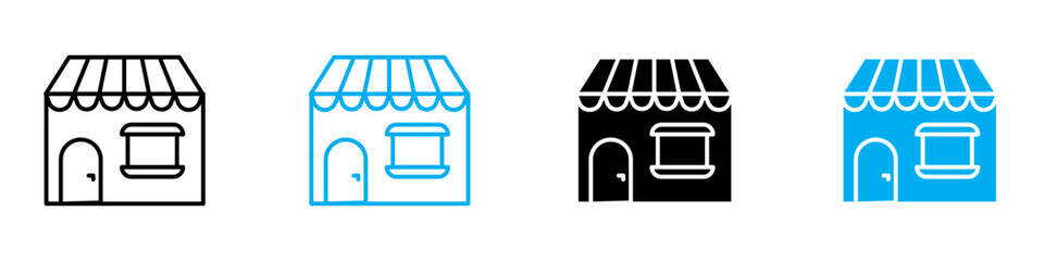 Local Retail Store Icon Ideal for Shopping and Community Business Designs