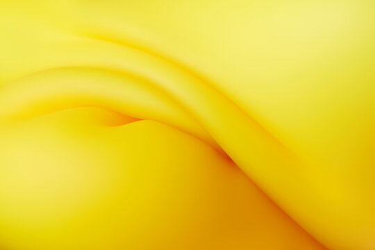 Bends and wrinkles of yellow anti stress toy filling entire space