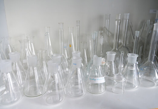 Close Up Of Lab Glassware
