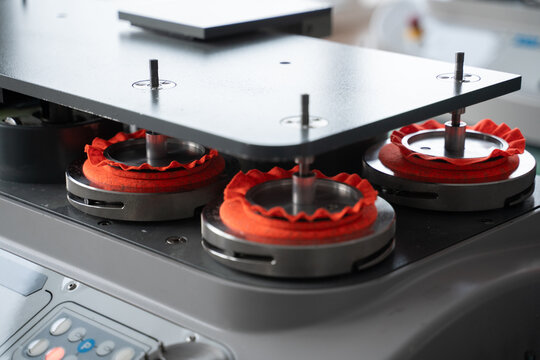 Close Up Of Equipment For Textile Quality Determination