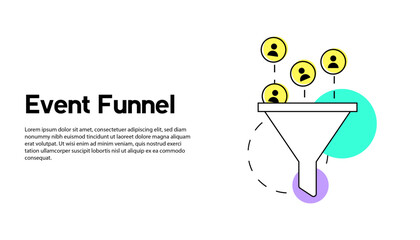 Event Funnel and User Conversion Icon