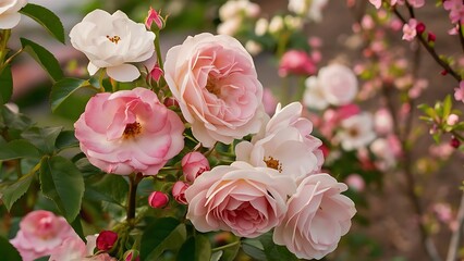 Obraz premium pink and white roses