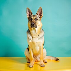 Portrait Of A German Shepherd