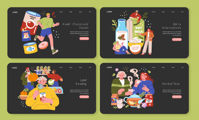 Fototapeta premium Low Histamine Diet. Flat Vector Illustration