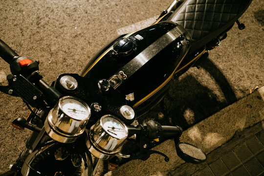 Night City Motorcycle Street Scene
