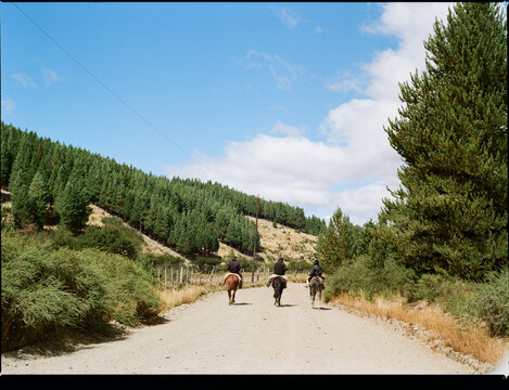 Gauchos On Horses In Patagonia