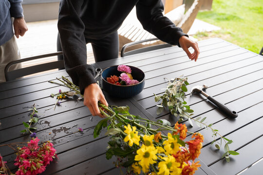 tye dye with flowers