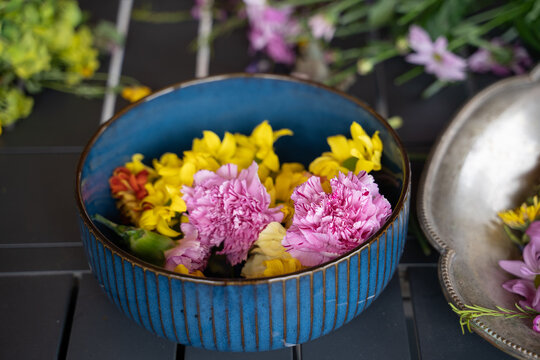 tye dye with flowers