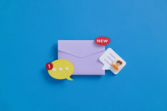 Open the Email envelope with new comment icon