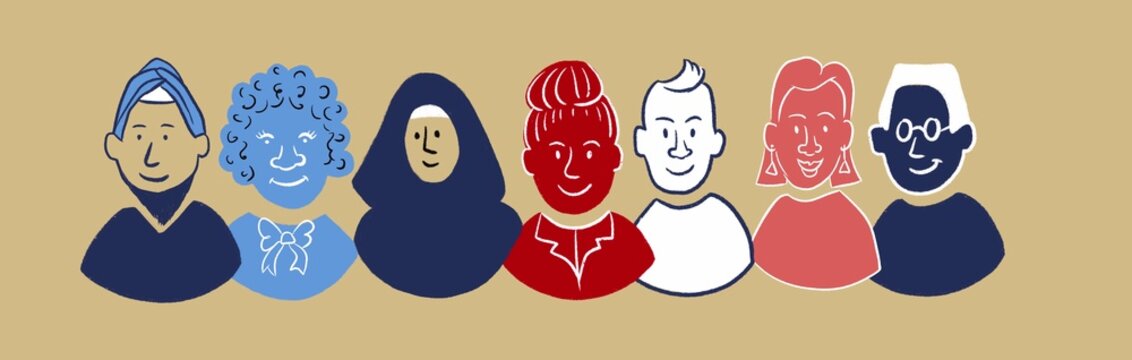 Diverse business team avatars