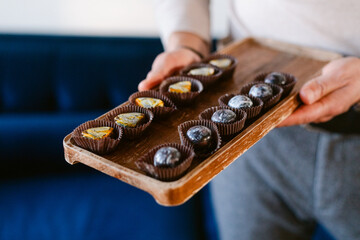 Artisan chocolate tray