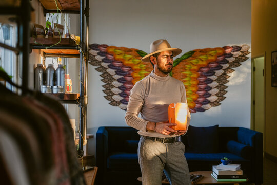 Small business shop owner man