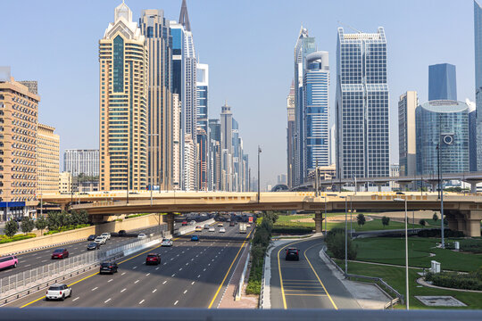 Sheikh Zayed Road in Daytime