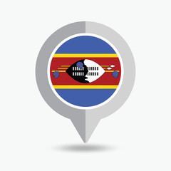 Eswatini Location Pin Icon Vector Illustration