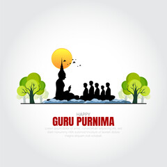 Obraz premium Guru Purnima is a traditional Hindu and Buddhist festival celebrated to honor and express gratitude to spiritual and academic teachers