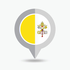 Vatican Location Pin Icon Vector Illustration