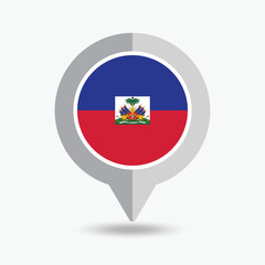 Fototapeta premium Haiti Location Pin Icon Vector Illustration