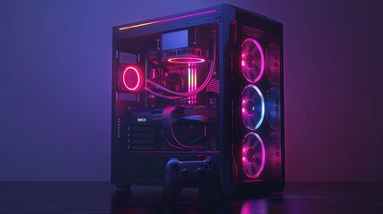 A gaming computer with RGB LED lighting - 9