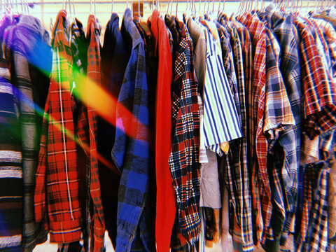 Shorts on a flea market