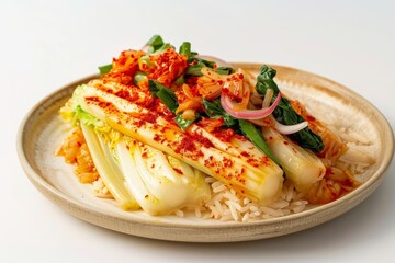 Alluring Korean Baechu Kimchi with Gochugaru and Korean Radish