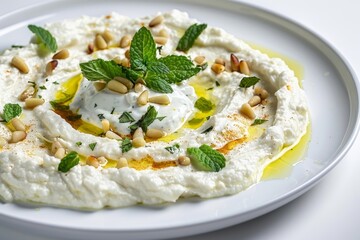 Elegant Roasted Eggplant Dip with Fresh Mint and Pine Nuts