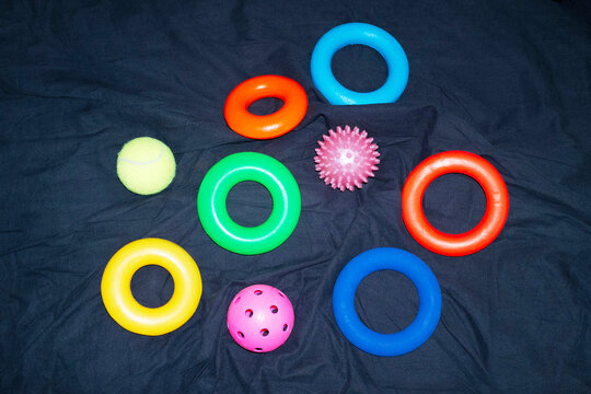 Geometric geometry colorful shapes with hard direct flashlight