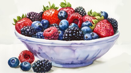 Fresh and juicy berries in a bowl.