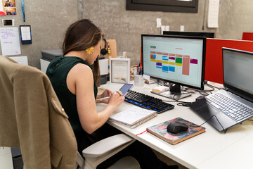 Businesswoaman working at office